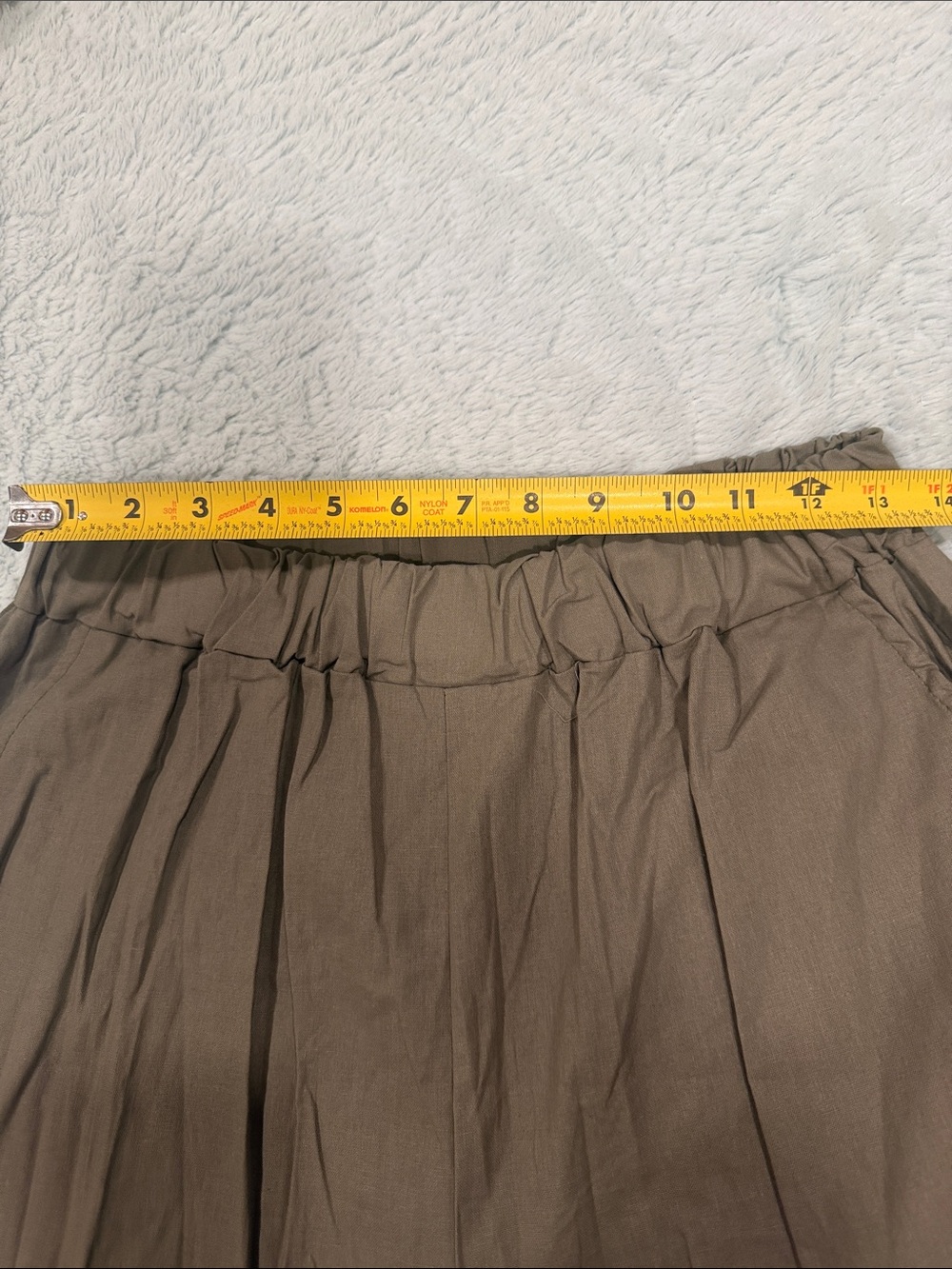 Olive Green Wide-Leg Linen Pants & Blouse Casual Comfort - Picture 5 of 8